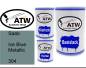 Preview: Saab, Ice Blue Metallic, 304: 500ml Lackdose + 500ml Klarlack + 250ml Härter - Set, von ATW Autoteile West.